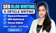 be your SEO content writer for high quality blog posts