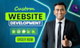 do custom website development as full stack web developer, business website