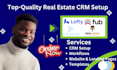 setup lofty, kvcore, real geeks, follow up boss, lofty crm, wise agent,boldtrail