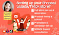 set up your shopee, lazada, tiktok store setup