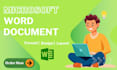 create, format , desgin and layout microsoft word document