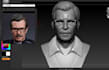sculpt high quality head 3d model for 3d printing