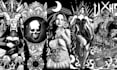 create black and white horror t shirt illustration