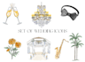 create unique watercolor hand drawn icons and illustrations