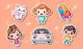 create awesome sticker, patch, label and chibi designs