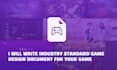 create game design document gdd for PC, mobile and console