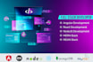 develop website with react js, node js, express, next js
