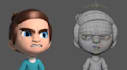 do stylized character rigging in blender maya cinema4d daz3d, 3d character model