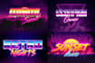 make an 80s futuristic synthwave logo with neon