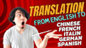 translate to italian, german, spanish  french and chinese