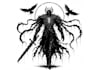 draw  illustrations in black and white, characters, objects