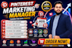 set up ads, optimize profiles, board, and design pins for pinterest marketing
