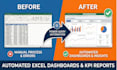 build advanced automated excel dashboards and KPI reports