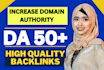increase domain authority moz da upto 50 plus guaranteed