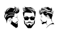 best black and white face silhouette logo minimalist face