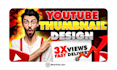 design eye catching youtube thumbnail for you