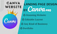 design stunning canva website and canva customizable templates, editable layouts