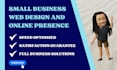 create a small business website with an online presence