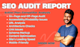 provide website technical SEO audit and competitor analysis with action plan