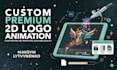 create a custom premium 2d logo animation and reveal