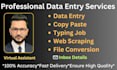 do data entry web scraping copy paste file conversion