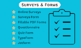 create online survey and form design using jotform or typeform