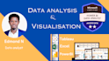 do data analytics and create excel or power bi dashboards with KPI for you