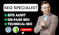 be on page and technical SEO specialist for wordpress and shopify
