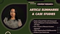 research and write summaries and case studies