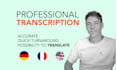 transcribe audio and do video transcription