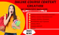 write ebook online course content course curriculum lesson plan course upload