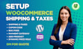 setup woocommerce taxes, dynamic pricing rules and shipping