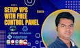 professional free control panel setup for your vps server