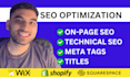 do on page website seo optimization for shopify, wix, squarespace