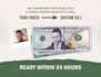 add your image and add custom text on dollar bill
