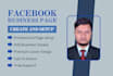 create a facebook business page and design it professionally