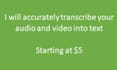 transcribe audio and video to text
