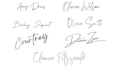 design  scripted, signature, cursive, handwritten logo