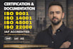 provide iso 9001, 14001, 45001, 22000 certification