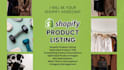 do shopify product listing and data entry with SEO