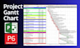 design microsoft excel project, schedule, gantt chart timeline using primavera