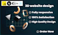 create modern 3d website design for your business