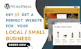develop small or local business wordpress website