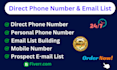 do direct phone number, personal phone number any titles