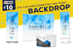 design awesome backdrop, x stand, roll up banners