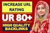 increase url rating ahrefs ur 80 plus by high quality seo backlinks