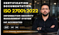 provide iso 27001 certification and documentation