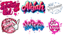 do professional 80s 90s airbrush logo