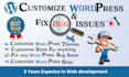 fix wordpress debug issue, errors, wp design, redesign, plugins issues, wp help