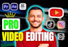 do professional youtube video editing and instagram reels